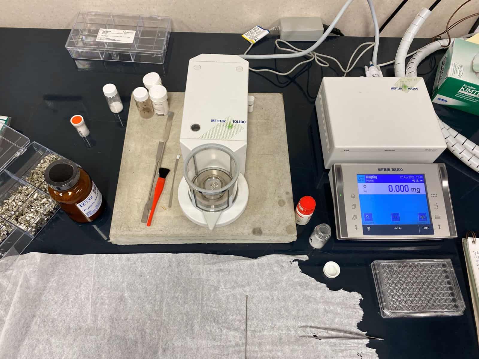 In The Lab Weighing Samples In Preparation For Nutrient Analysis